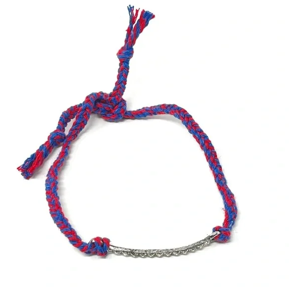 New Free People Adjustable Friendship Metal Textile Bracelet - Picture 1 of 4